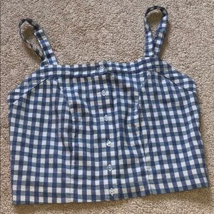 Brandy Melville Blue Gingham Tank